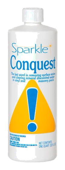 Sparkle Conquest stain and mineral remover, 1 quart bottle
