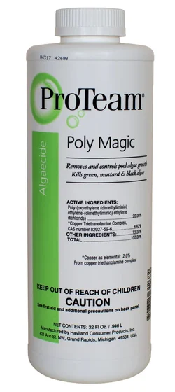 ProTeam Poly Magic algaecide, 1 quart bottle