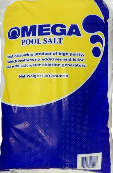Omega pool salt, 40 lb bag