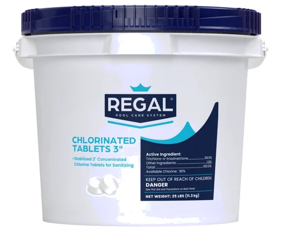Regal 3-inch chlorinated tablets, 25 lb bucket